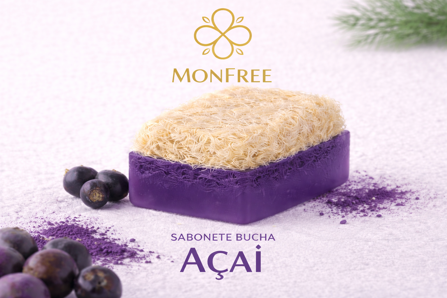 Bucha Sabonete Vegano Esfoliante açai – Corporal – Vegano - 120g